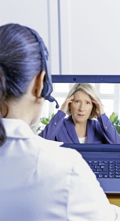 doctor video call patient headache